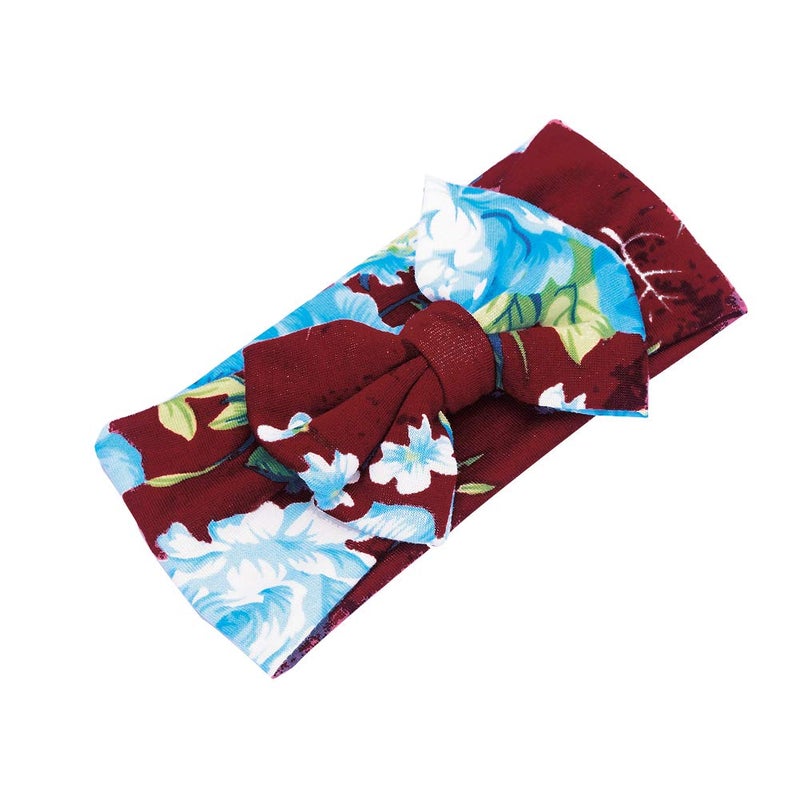 Galabloomer Newborn Receiving Blanket Headband Set Baby Flower Rose Swaddle with Big Bow (Burgundy) - Image 4